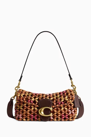 Tabby Shoulder Bag 26 in Wooden Beading