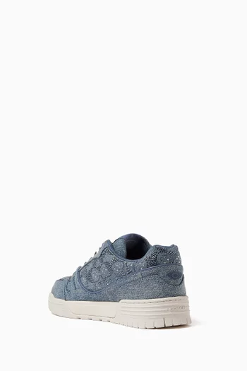 Soho Crystal-embellished Sneakers in Denim
