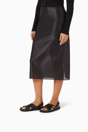 Sculpted C Criss Cross Sandals in Leather