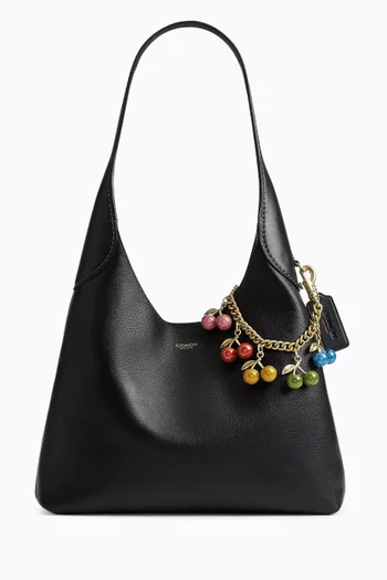 Cherries Motif Chain Bag Charm in Metal