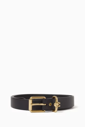 Roller Buckle Belt in Leather