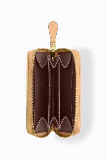 Small Essential Zip Card Case in Signature Jacquard