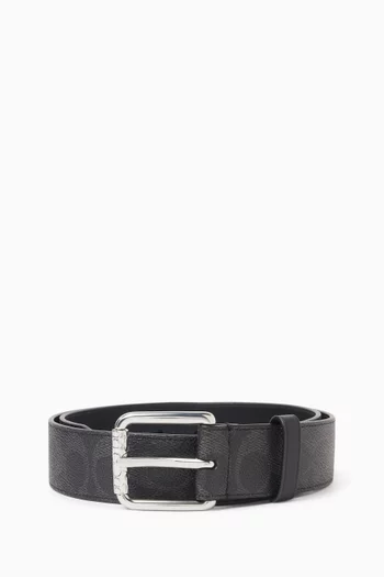 Roller Buckle Belt in Coated Canvas