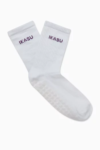 Pilates Grip Socks in Stretch-cotton