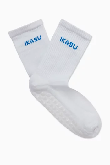 Pilates Grip Socks in Stretch-cotton