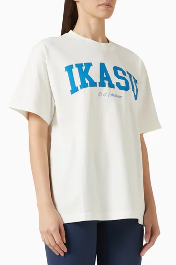 Campus-print Oversized T-shirt in Cotton