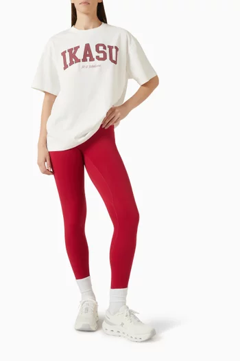 Campus-print Oversized T-shirt in Cotton