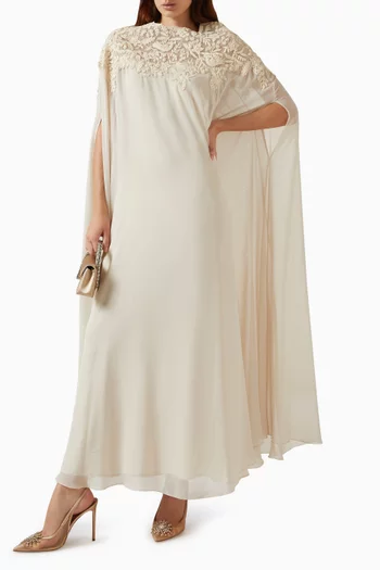 Embroidered Cape Kaftan