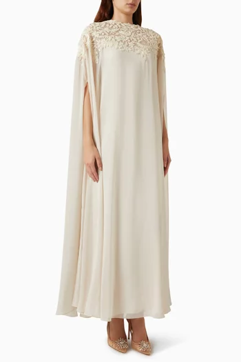 Embroidered Cape Kaftan
