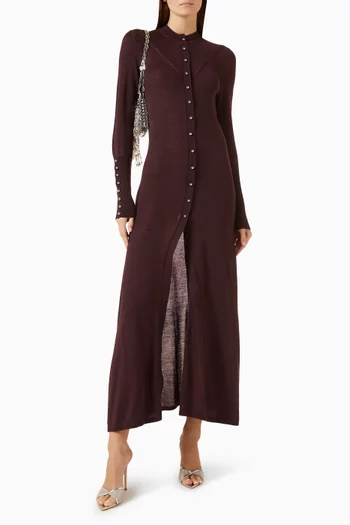 Cardigan Dress in Wool-silk