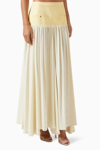 High-waist Skirt in Crepe de Chine