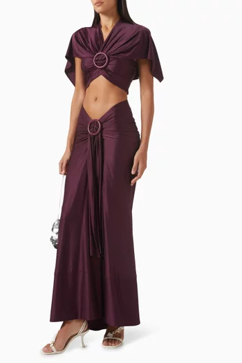 Cape Crop Top in Viscose Blend