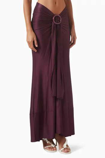 Gathered Skirt in Viscose Blend