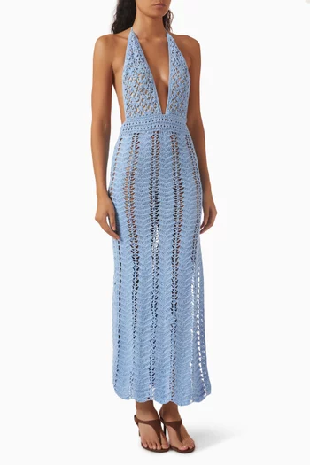 Hidden Treasure Crochet Maxi Dress