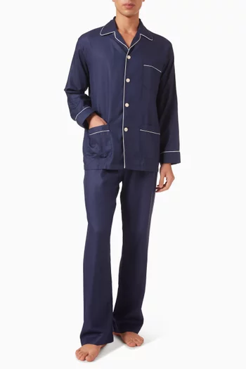 Lombard Pyjama Set in Cotton-jacquard