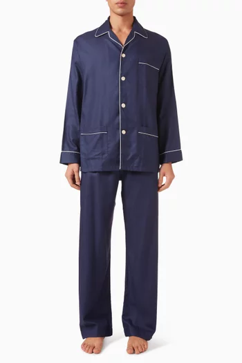 Lombard Pyjama Set in Cotton-jacquard