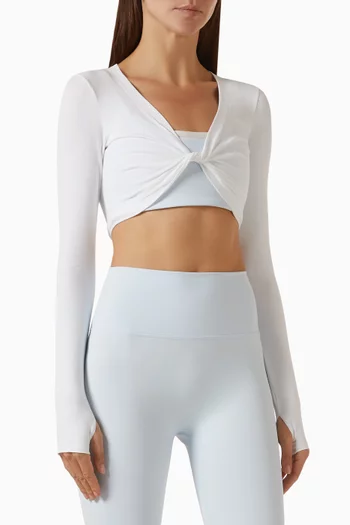 Soft Twist Top in Organic Cotton Blend