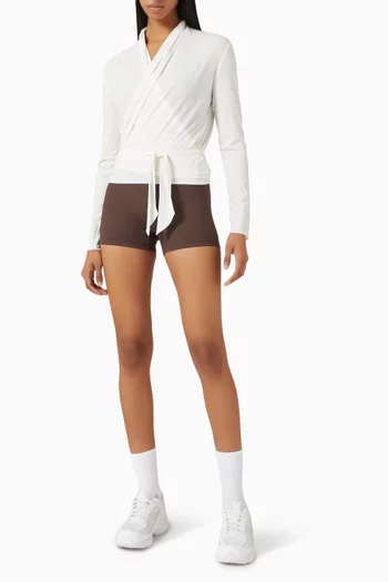 Rib Ballet Wrap Top