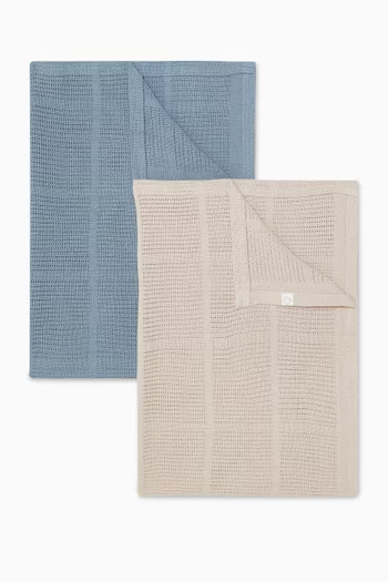Cellular Blankets, Set of 2