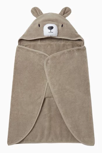 Bear Hooded Towel in Cotton-blend