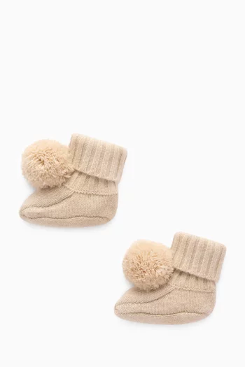 Knitted Booties in Cashmere