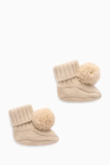 Knitted Booties in Cashmere