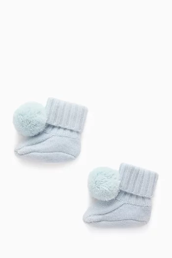 Knitted Booties in Cashmere