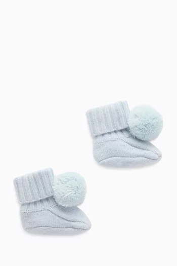 Knitted Booties in Cashmere