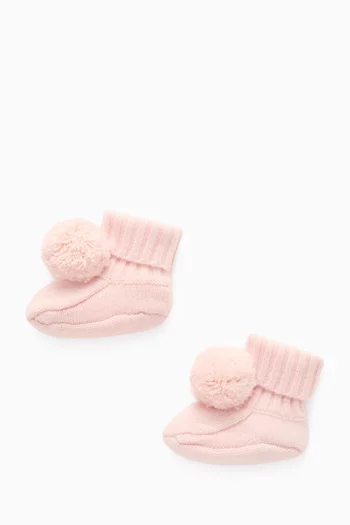 Knitted Booties in Cashmere