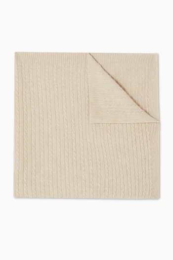 Knitted Blanket in Cashmere