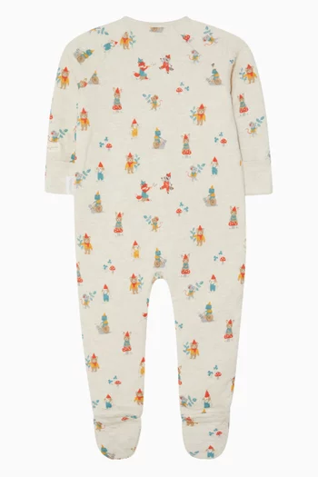 Quilted Sleepsuit in Cotton-blend
