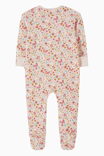 Quilted Sleepsuit in Cotton-blend