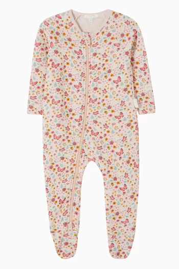 Quilted Sleepsuit in Cotton-blend