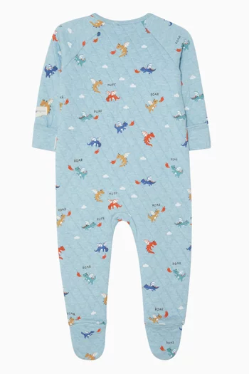 Quilted Sleepsuit in Cotton-blend