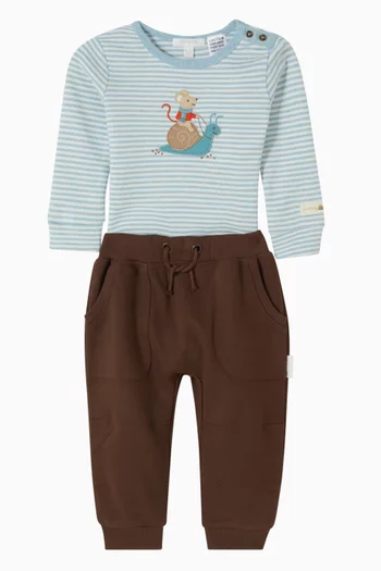 Striped Bodysuit in Organic Cotton