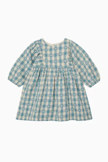 Gingham Gathered Dress