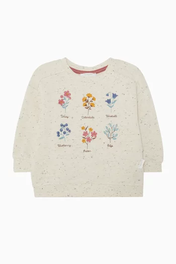 Embroidered Windcheater Sweatshirt