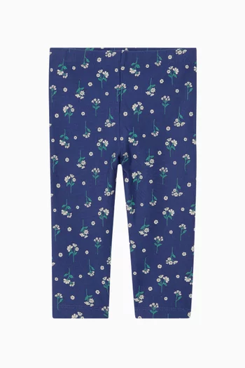 Woodland  Printed Thick Leggings in Organic Cotton-blend