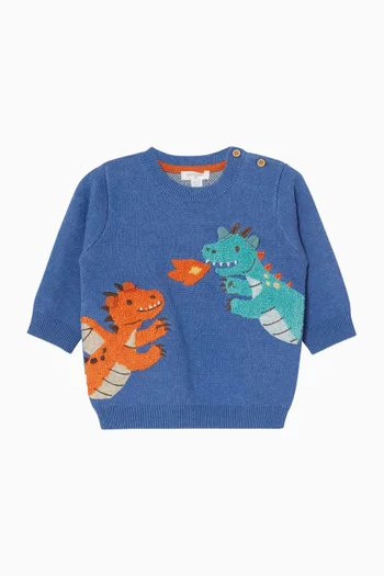 Dragon Friends Sweatshirt in Cotton & Wool