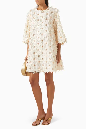 Yasabelone Embellished Mini Dress