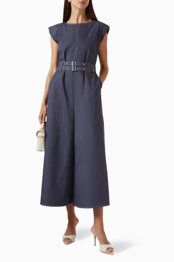 Yasbebba Ankle Jumpsuit in Cotton-blend