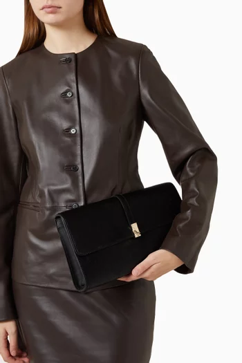 Simone Clutch Bag in Pony-effect Leather