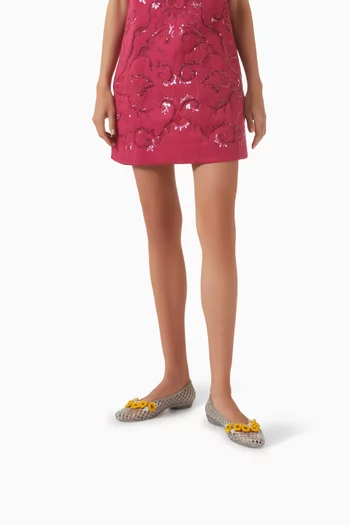 Flora Ballerina Flats in Rubber Jelly