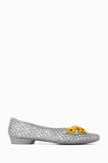 Flora Ballerina Flats in Rubber Jelly