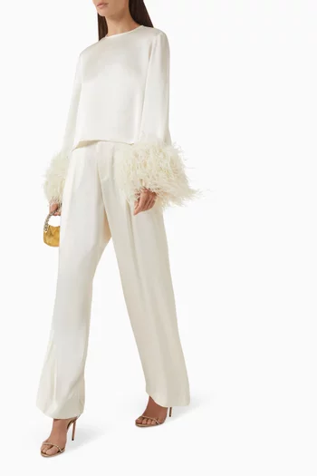 Relaxed Pants in Satin