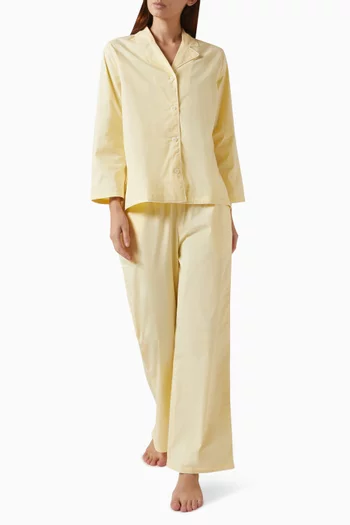402 Pyjama Shirt & Pants Set in Cotton-stretch