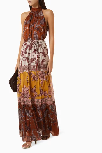 Faria Halter Tiered Dress