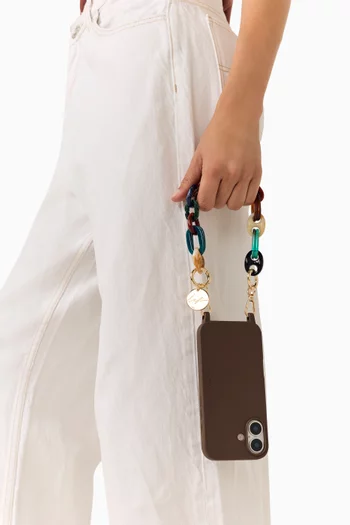 Ambre Short Phone Chain in Resin, 40cm
