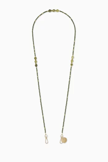 Iris Long Phone Chain in Glass Bead, 120cm