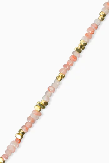 Liviya Long Phone Chain in Baroque Beads , 120cm